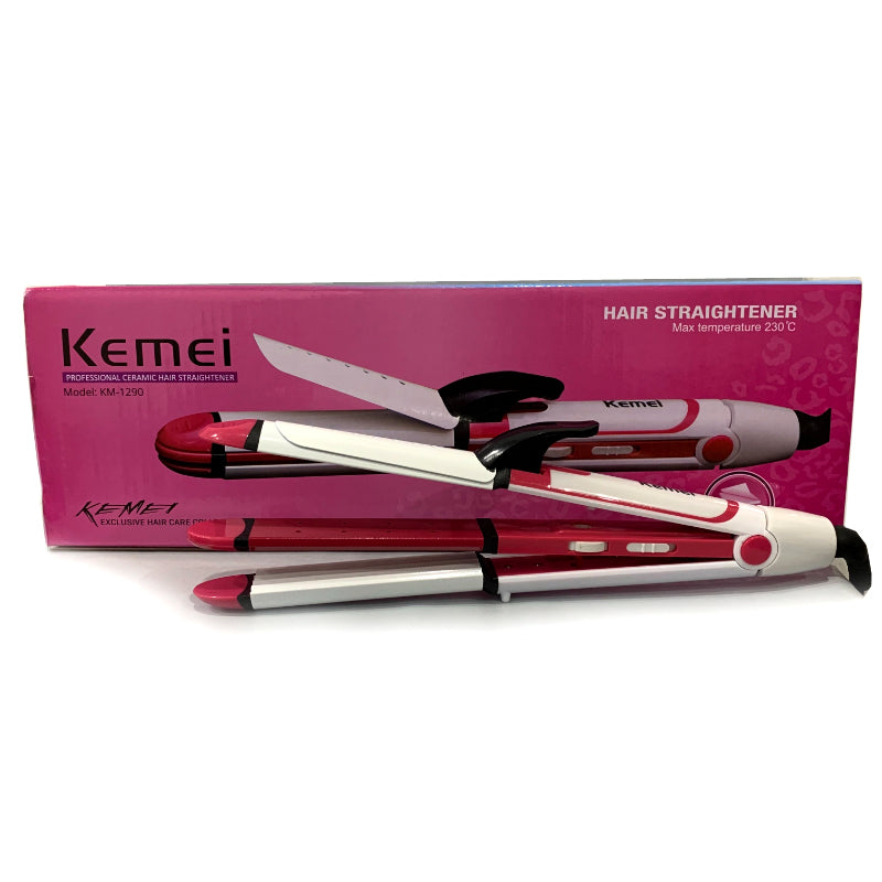 Kemei KM-1290 Multi-Functional Professional Ceramic Hair Straightener For Outstanding Hair Styling